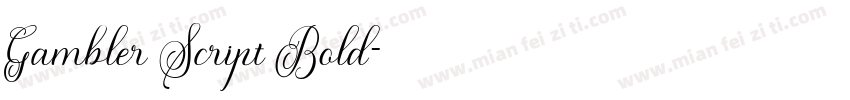 Gambler Script Bold字体转换